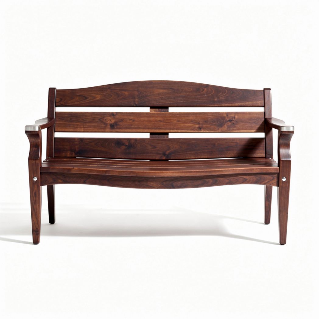 Houten bank voor binnengebruik met een afmeting van 150 x 60 x 85cm