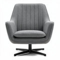 Grijze fauteuil van stof met een diameter van 75 x 70 x 85cm