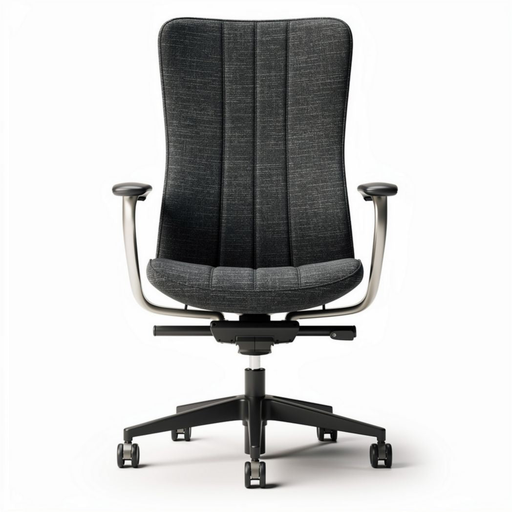 Ergonomische bureaustoel met stoffen bekleding en stoffenkleur donkergrijs 45 x 60 x 100cm