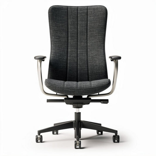 Ergonomische bureaustoel met stoffen bekleding en stoffenkleur donkergrijs 45 x 60 x 100cm